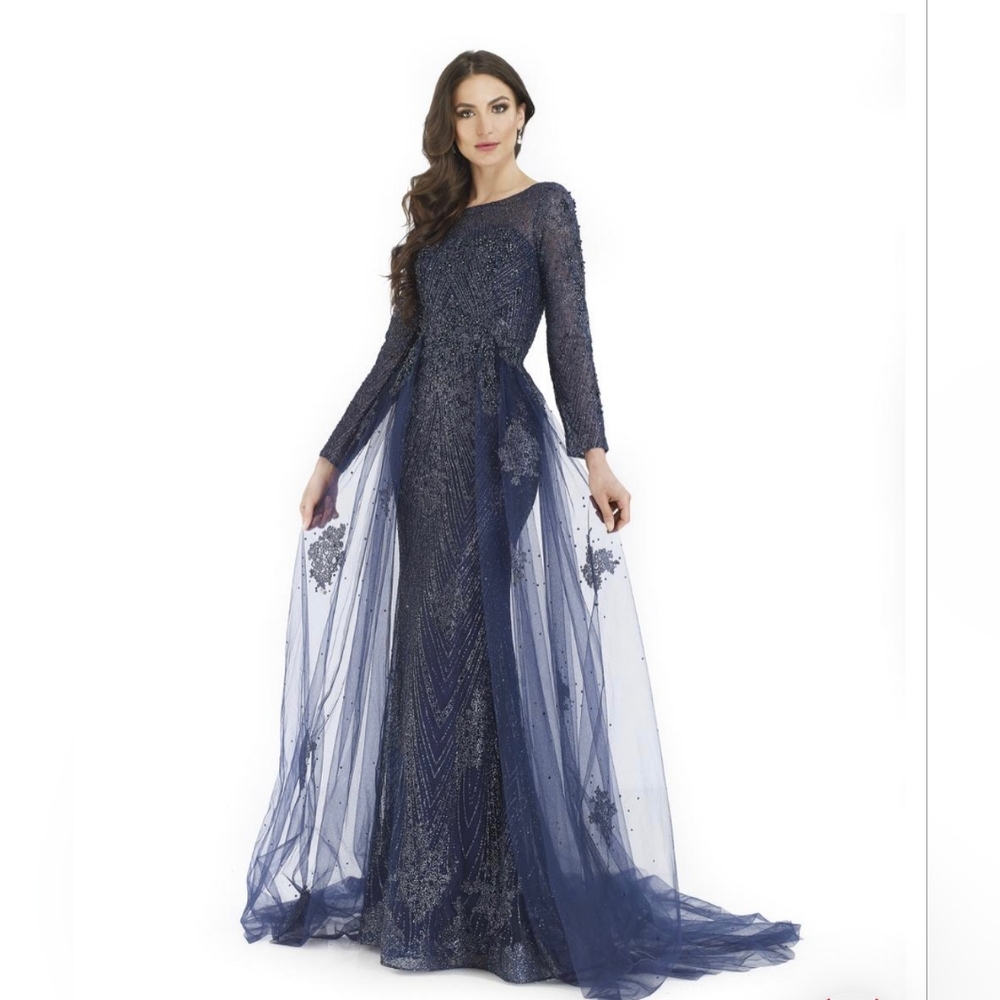 Morrell Maxie, evening gown, size 12,dark blue